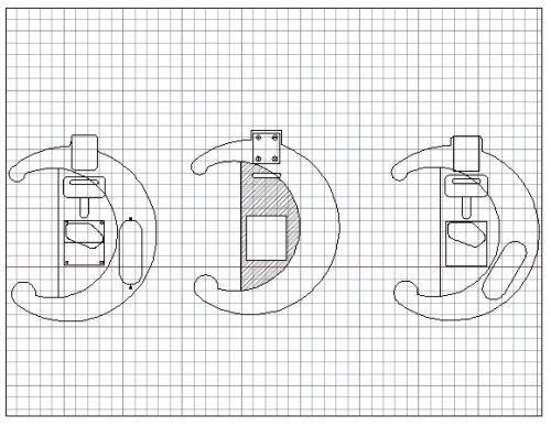 Crescent Moon Guitar Body Autocad Design