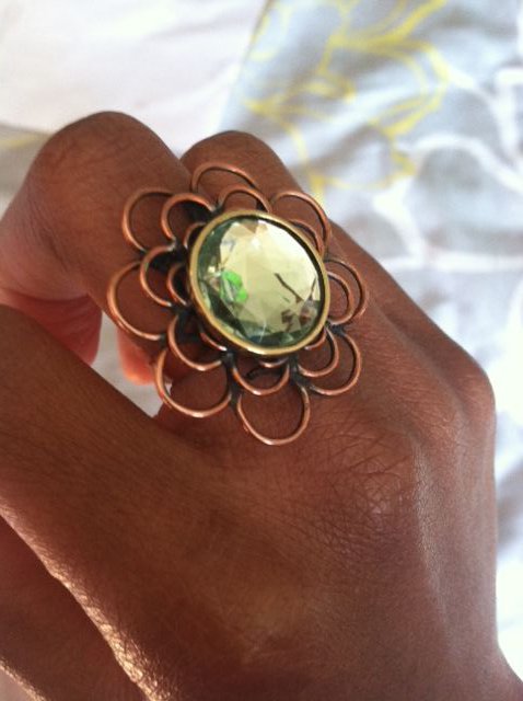 Flower Ring Made From Copper